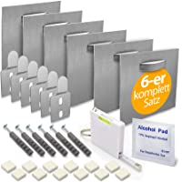 MOISHO® [Juego de 6 unidades] autoadhesivo Dibond de aluminio y cristal acrílico- juego de montaje completo para cuadros…